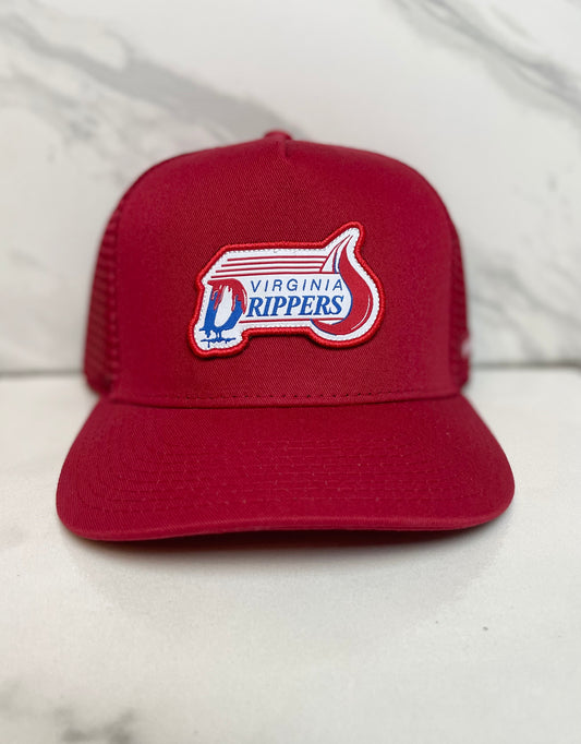 VIRGINIA DRIPPERS TRUCKER HAT-CARDINAL RED